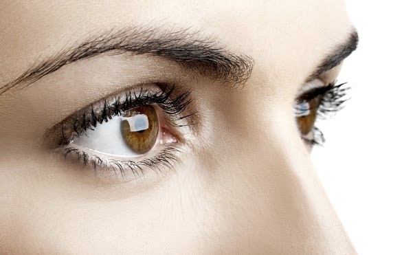Close-up portrait of a beautiful female eyes